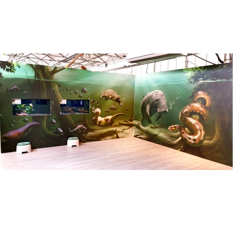 金車雨林探索展示區-大型手繪壁畫